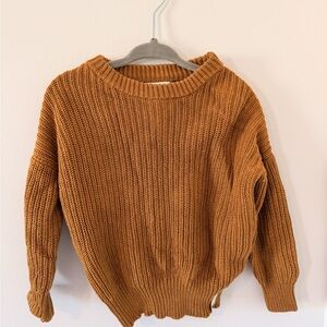 Kids' Cozy Knit Sweater in Warm Brown